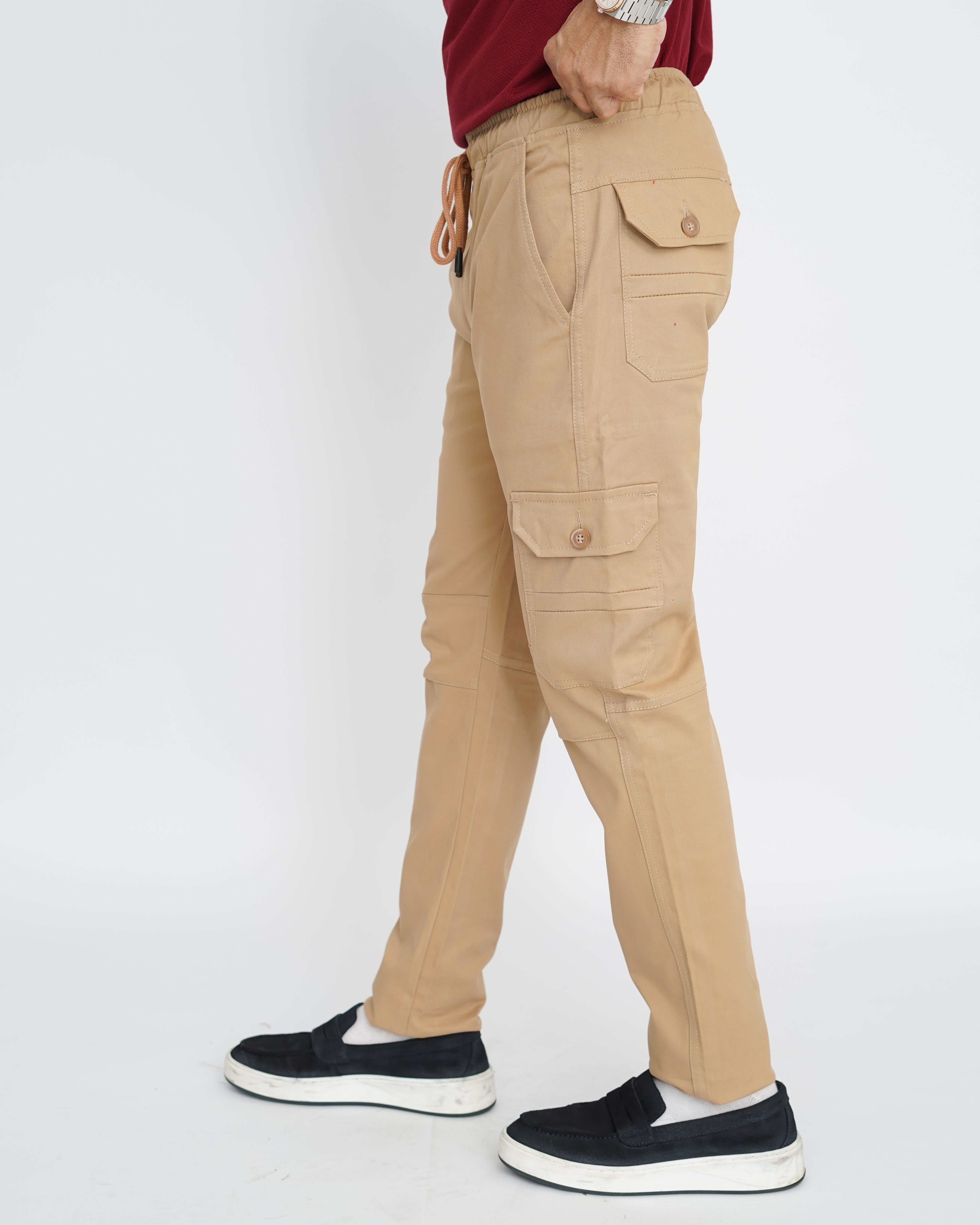 Beige Cargo Trouser