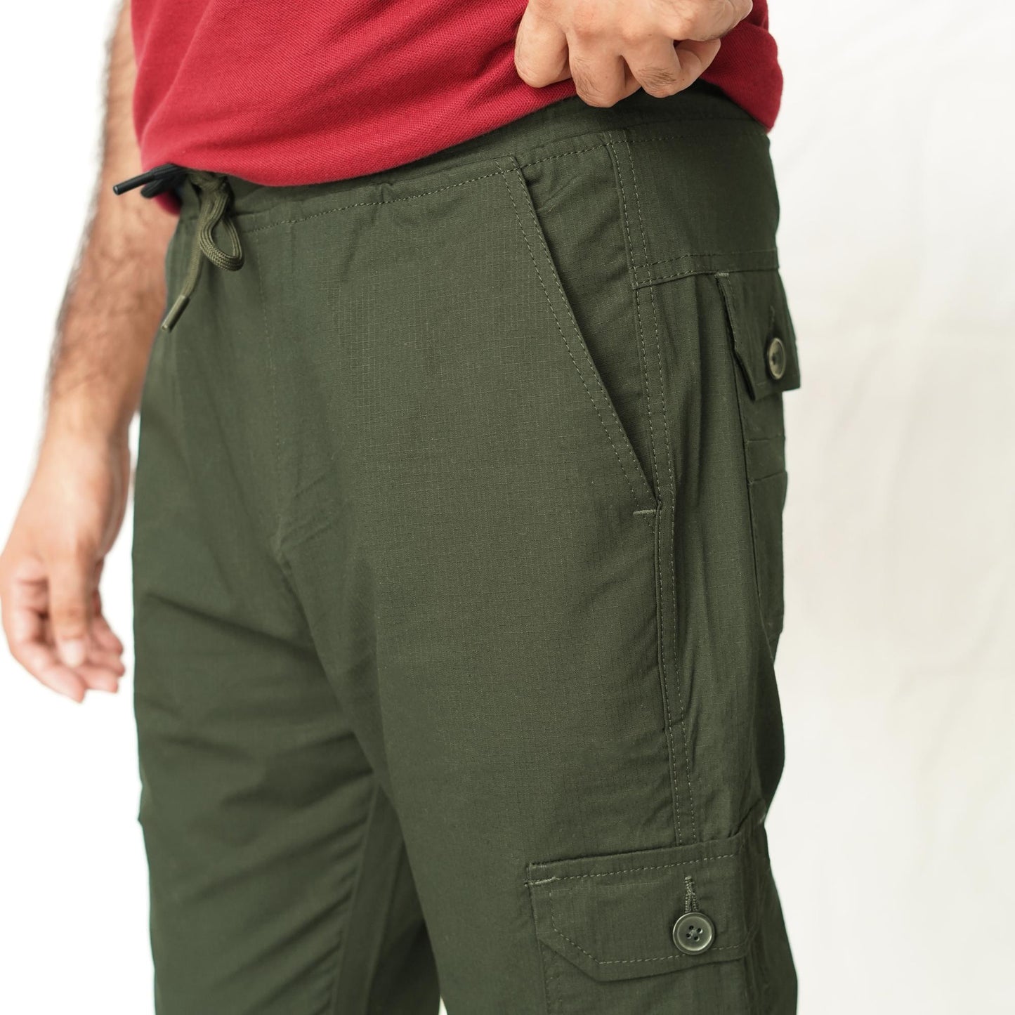 Dark Olive Green Cargo Trouser