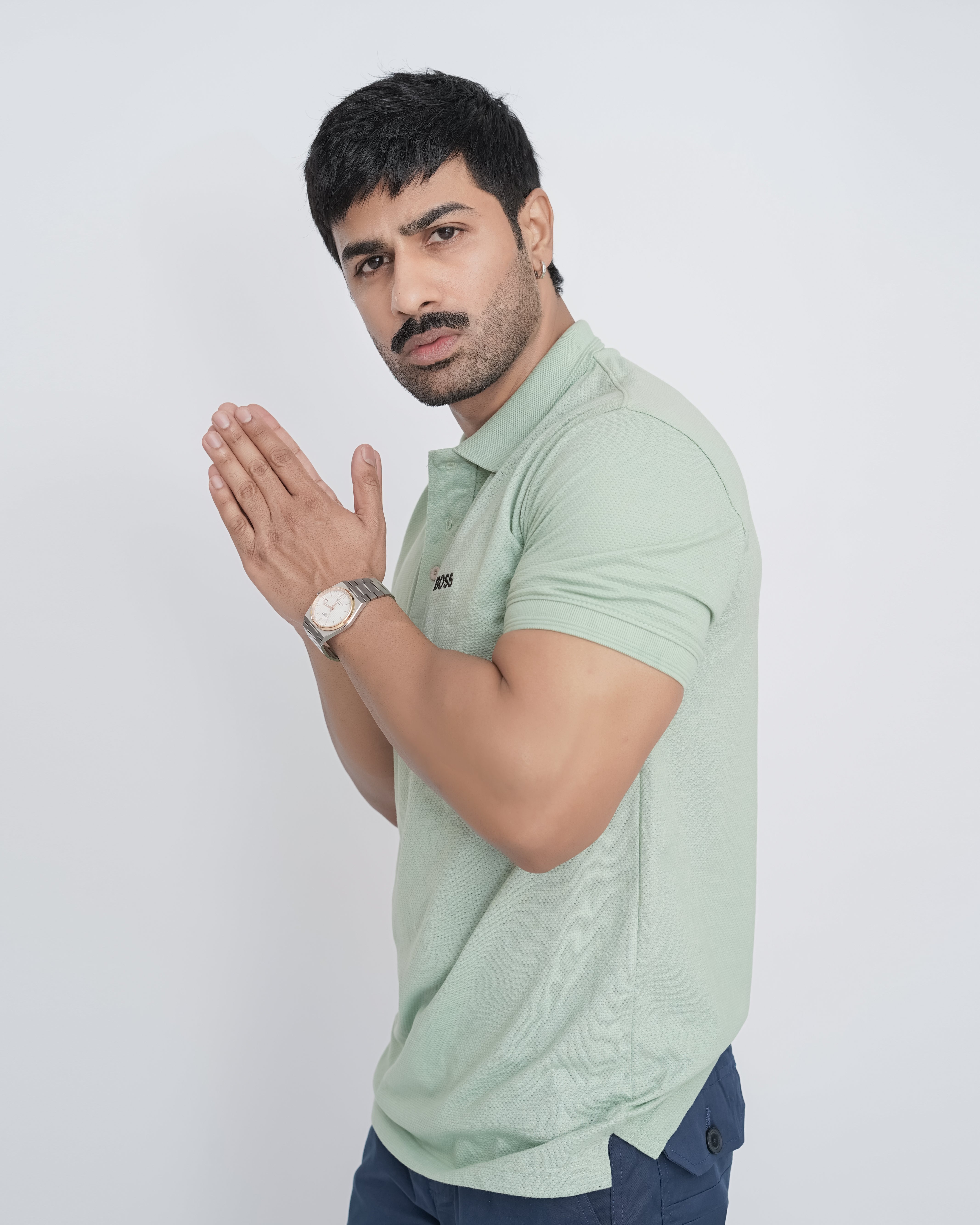 Light Green Pop-Corn Polo Shirt