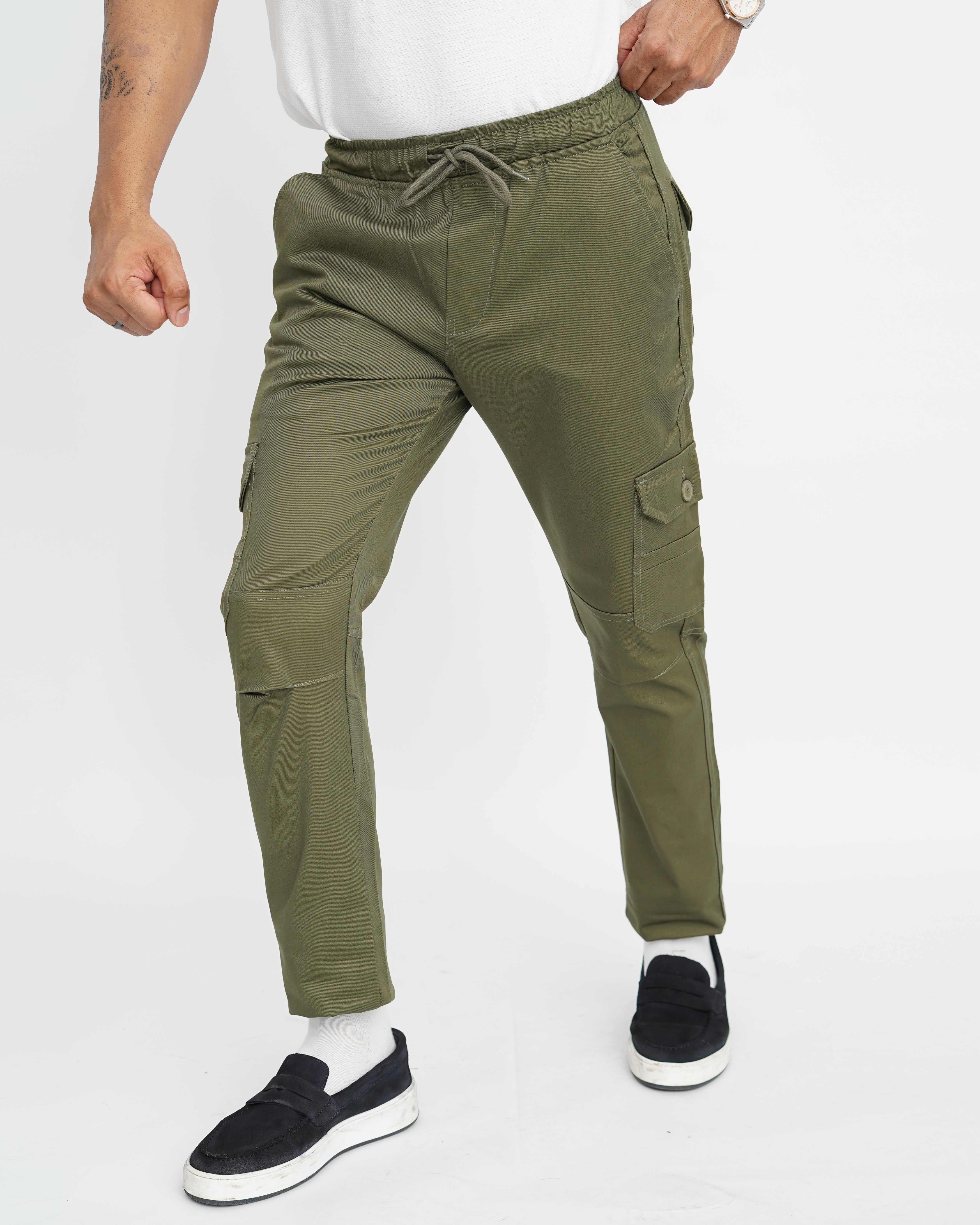 Olive Green Cargo Trouser