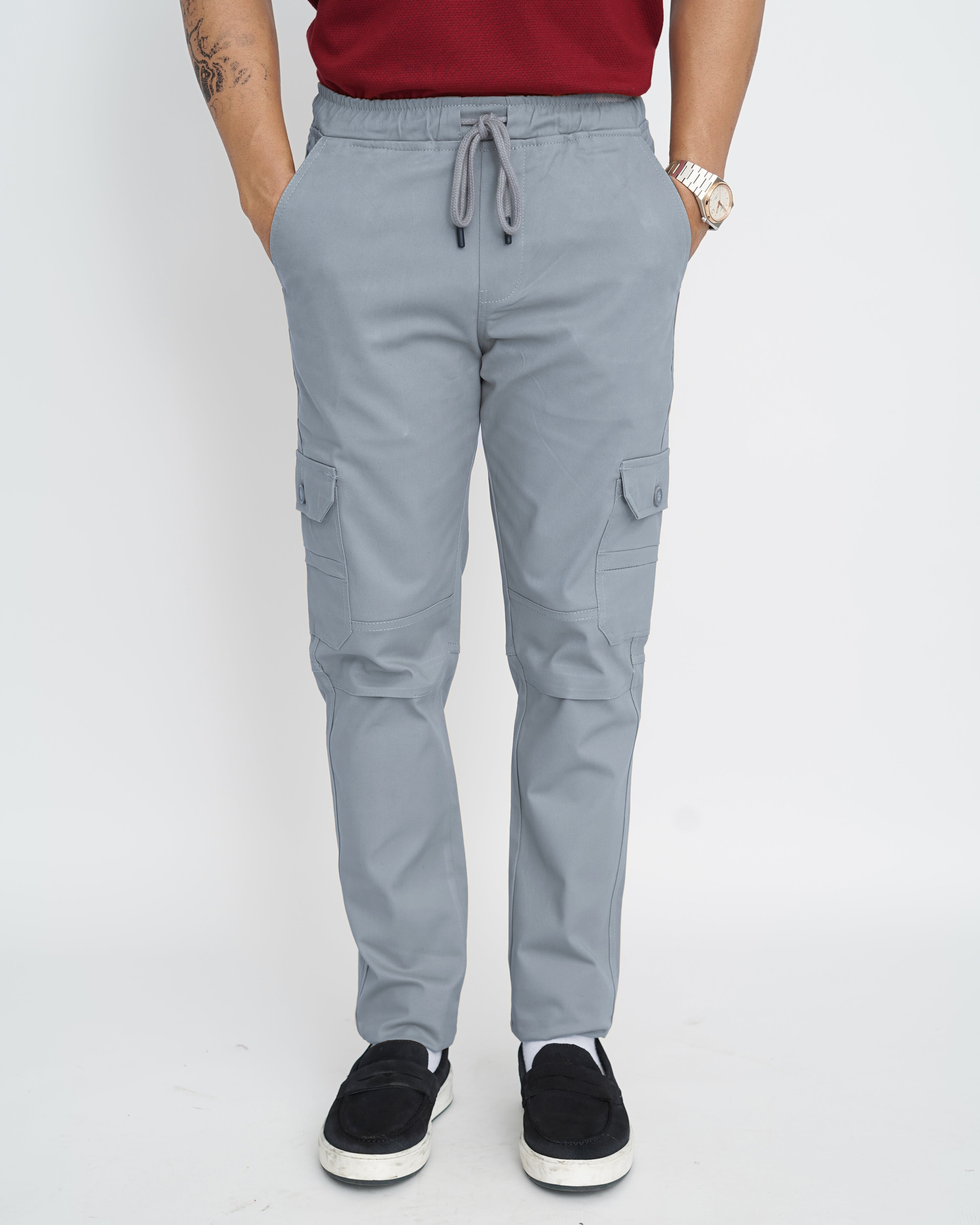 Silver Gray Cargo Trouser