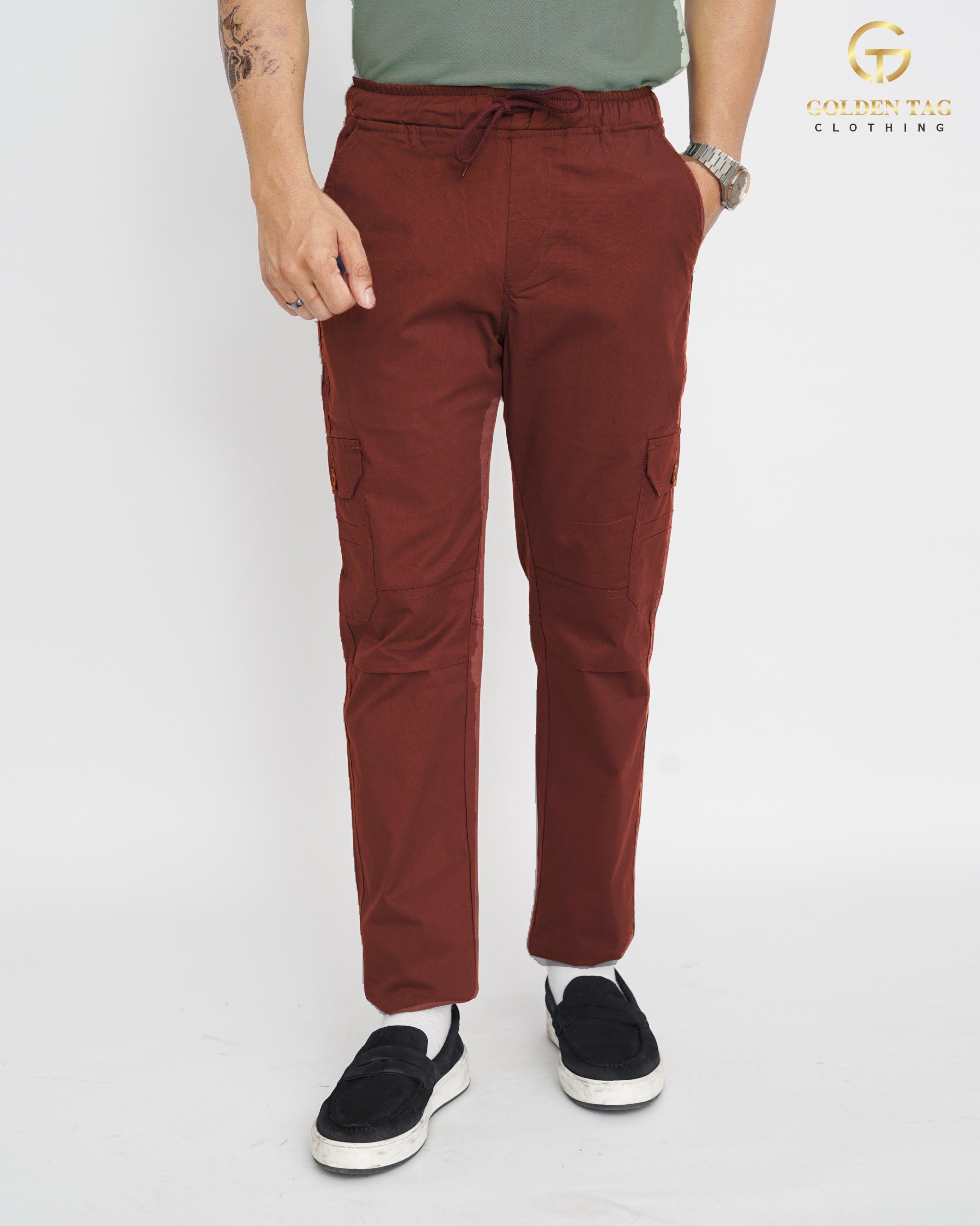 Brick Red Cargo Trouser