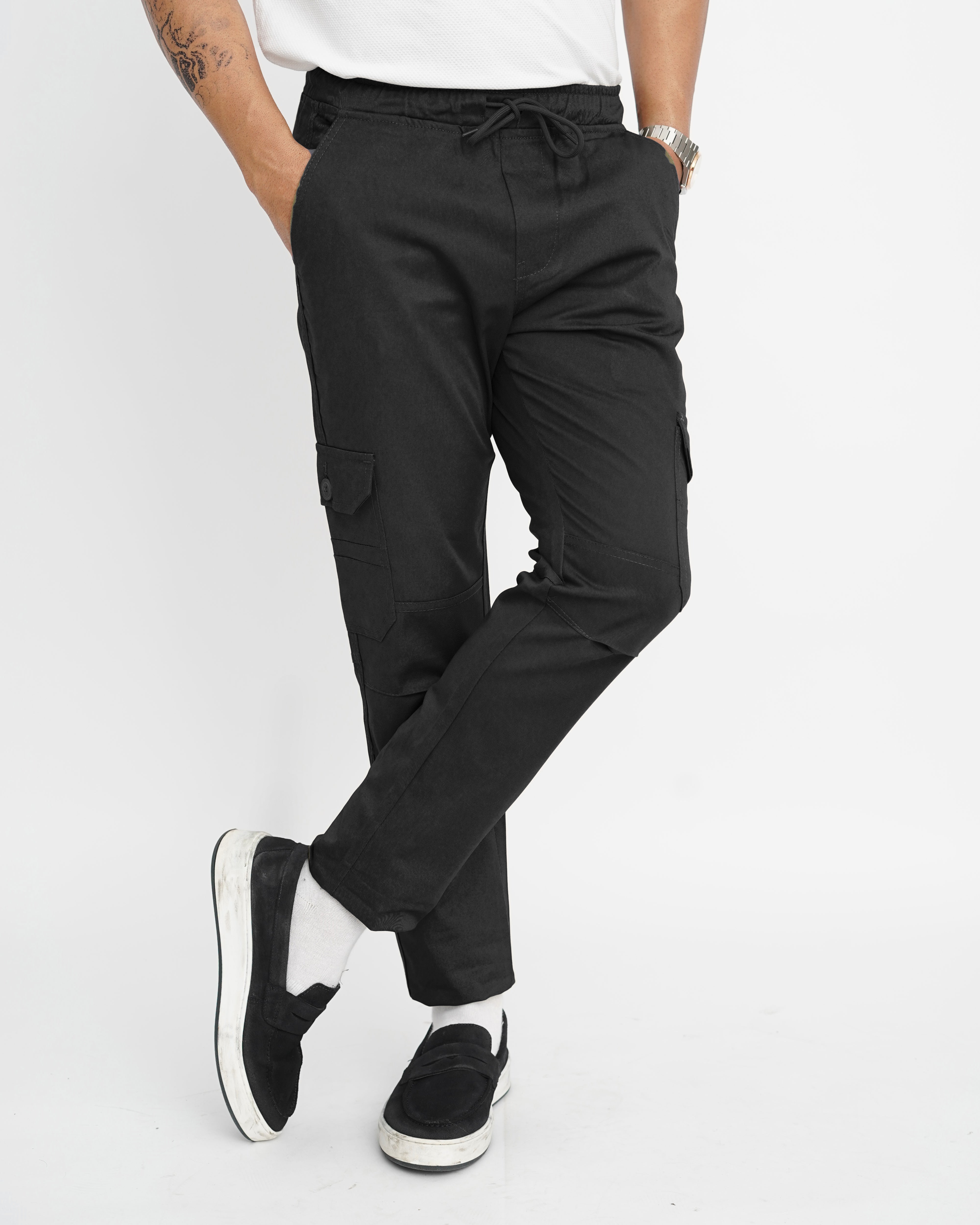 Black Cargo Trouser