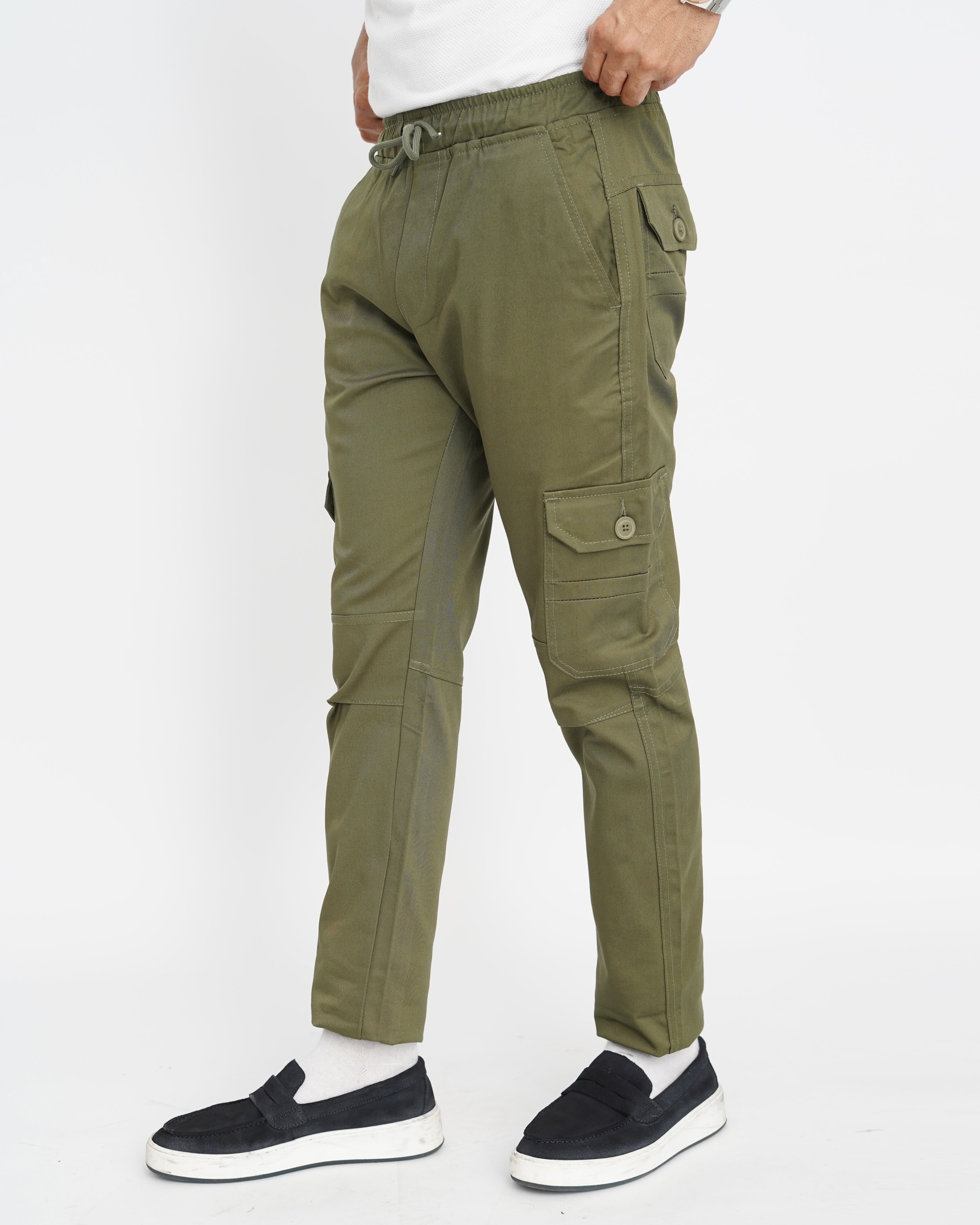 Olive Green Cargo Trouser