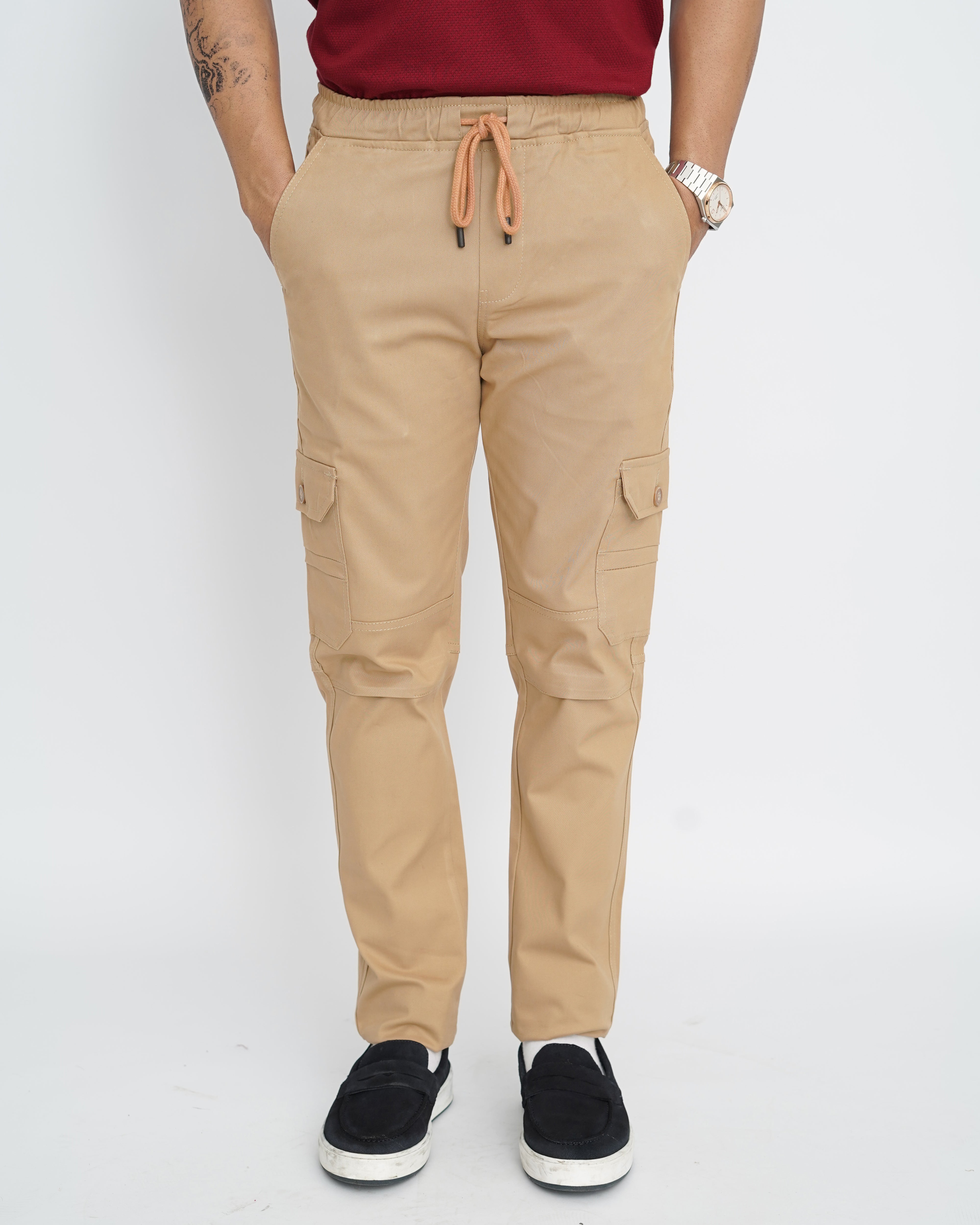 Beige Cargo Trouser