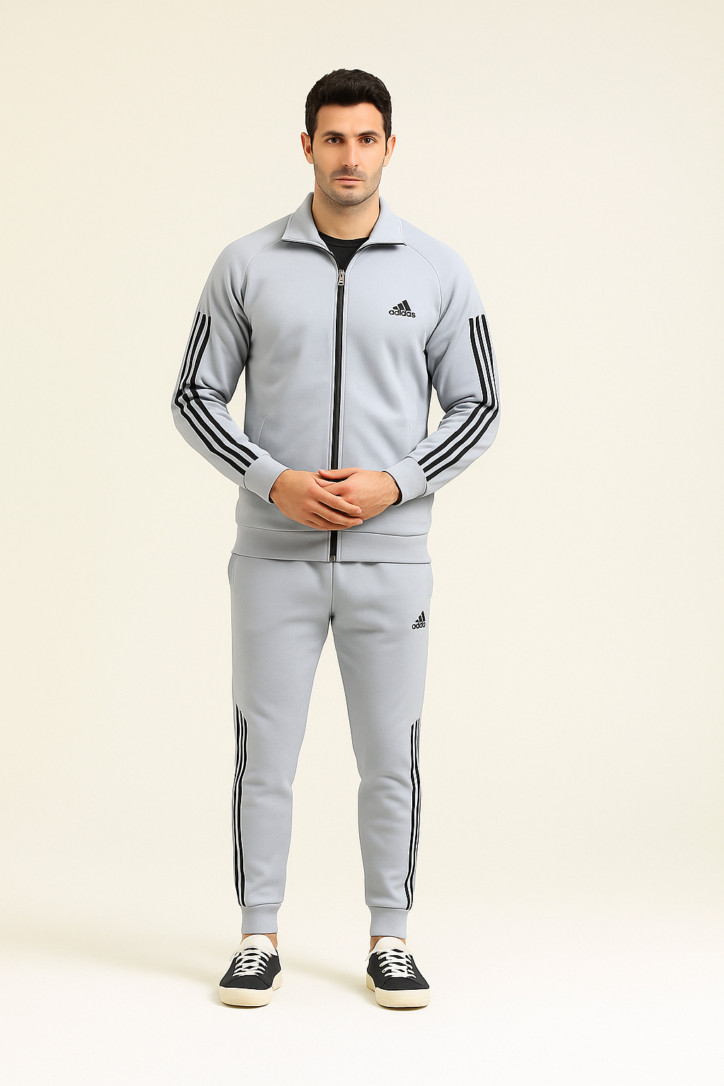 Adi Premium Tracksuit-Silver Grey