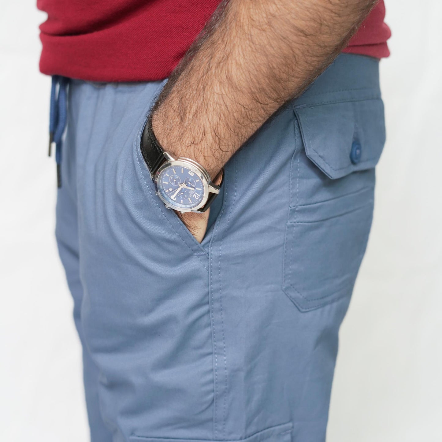 Silver Gray Cargo Trouser