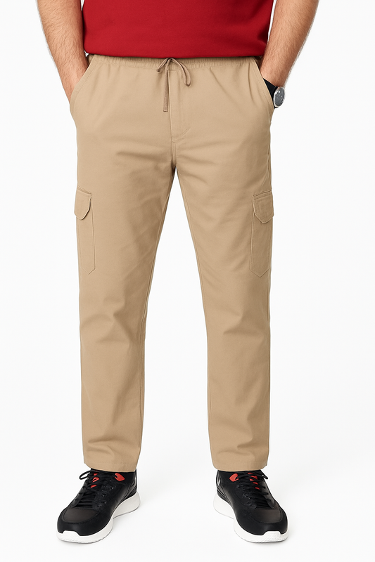Beige Cargo Trouser