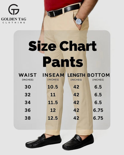 Olive Green Cotton Pant-Smart Fit