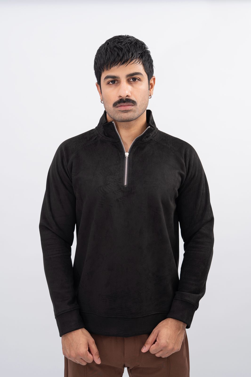 Black Half Zip Sweatshirt