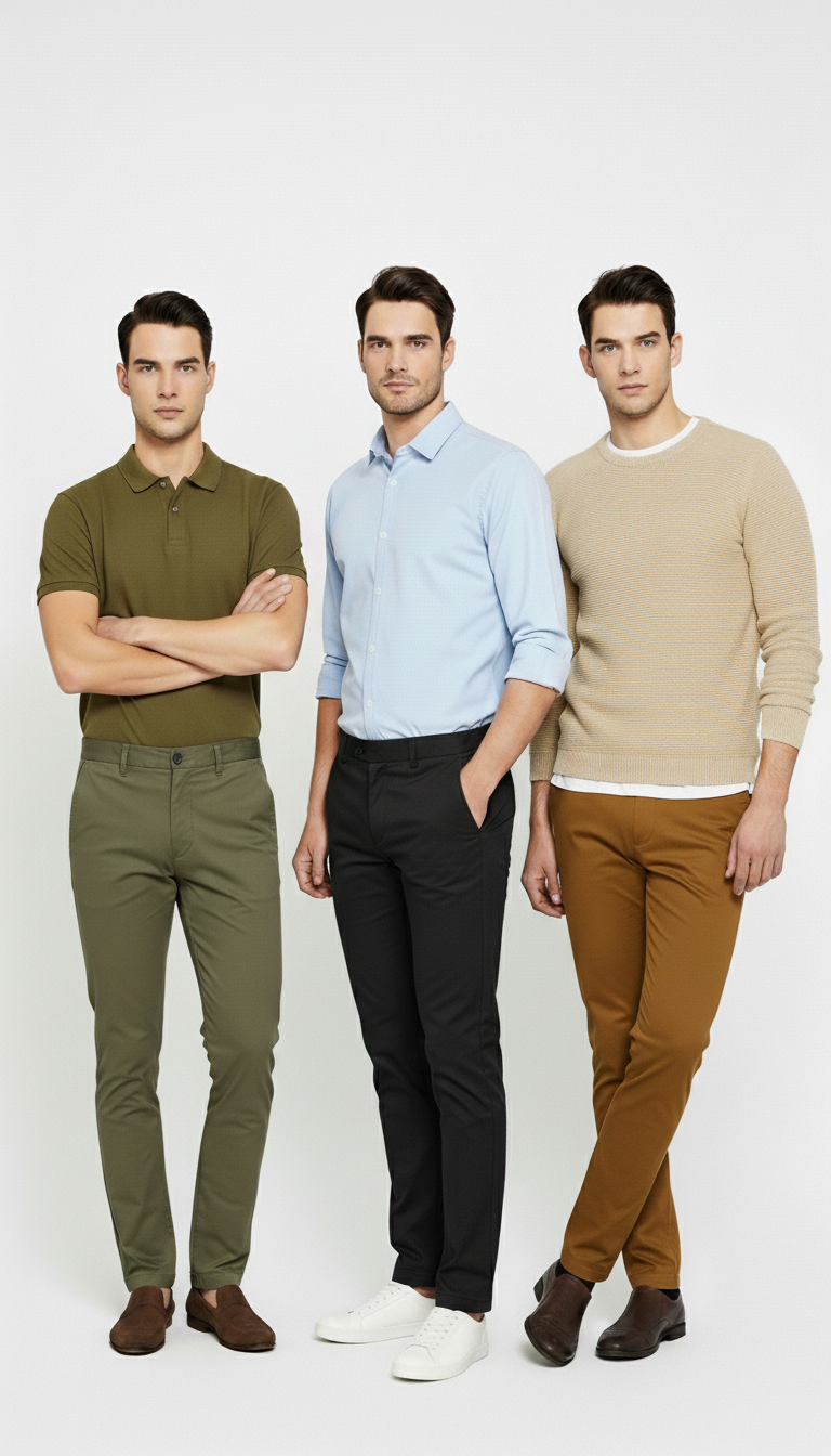 ( Pack Of 3 ) Olive ,Navy, Golden Brown