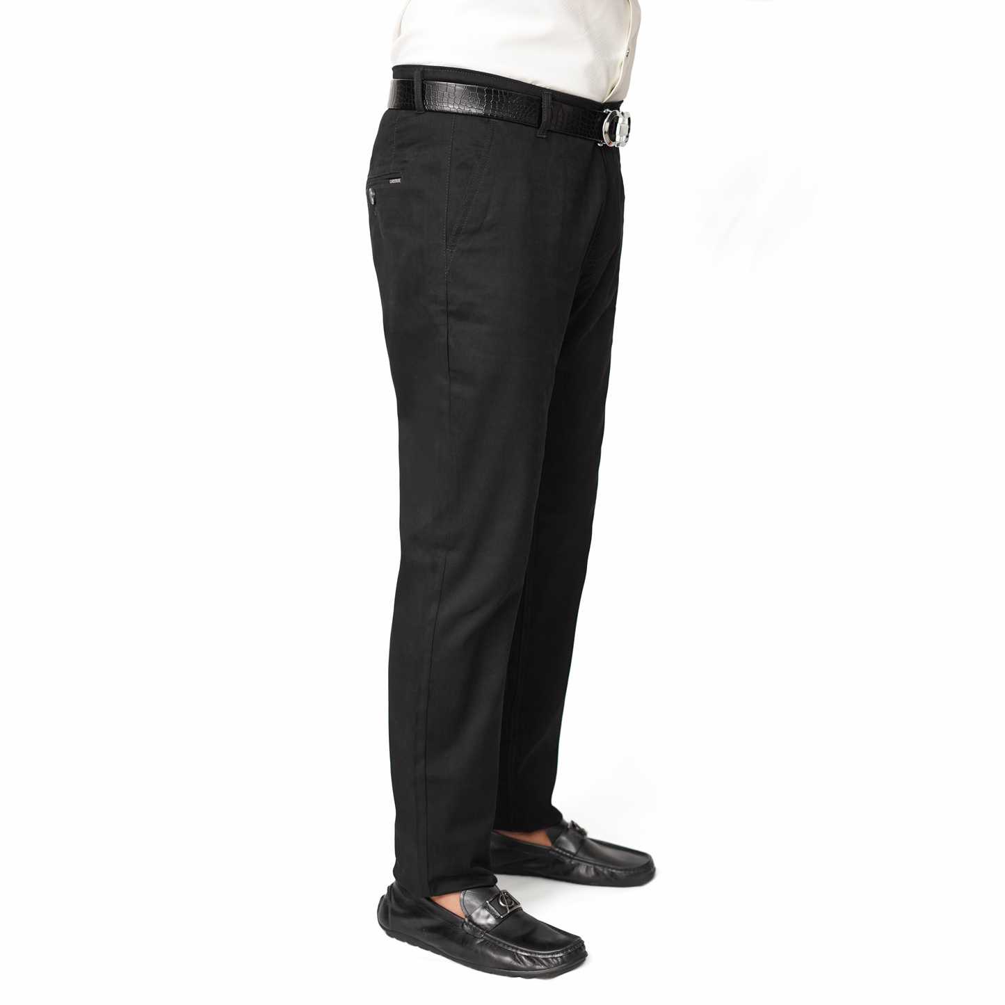 Black Cotton Pant-Smart Fit